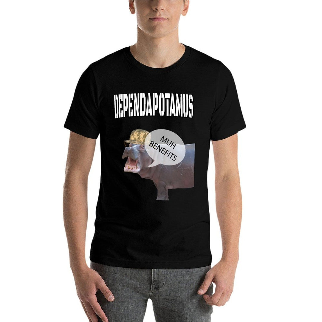 Dependapotamus Dependa Funny Inappropriate Military Meme  Moisture-wicking T-Shirt