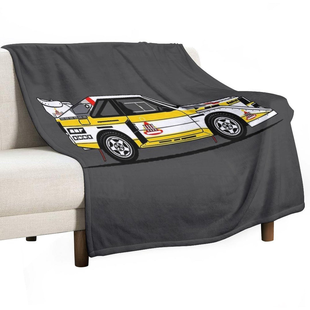 S1 Group B Classic Rally Car Eco-conscious Throw Blanket