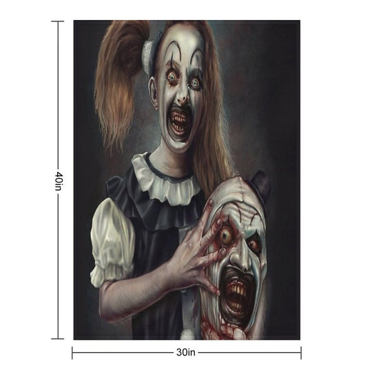 Terrifier 2- The Little Pale Girl Machine-washable Throw Blanket