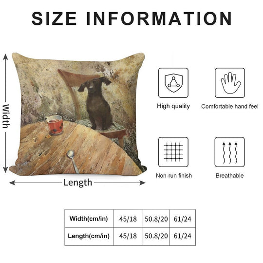 Time for Tea Soft Shrink-Resistant Throw Pillow