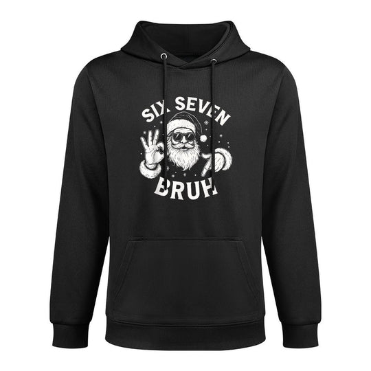 Bruh 67 Christmas Santa Six Seven 6 7 Boys Christmas Pajamas Casual Wear Hoodie