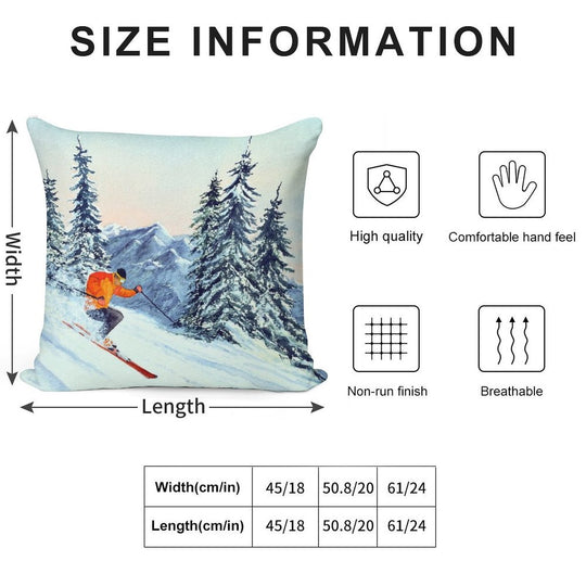 Skiing - The Clear Leader Soft Multiple Sizes Throw Pillow