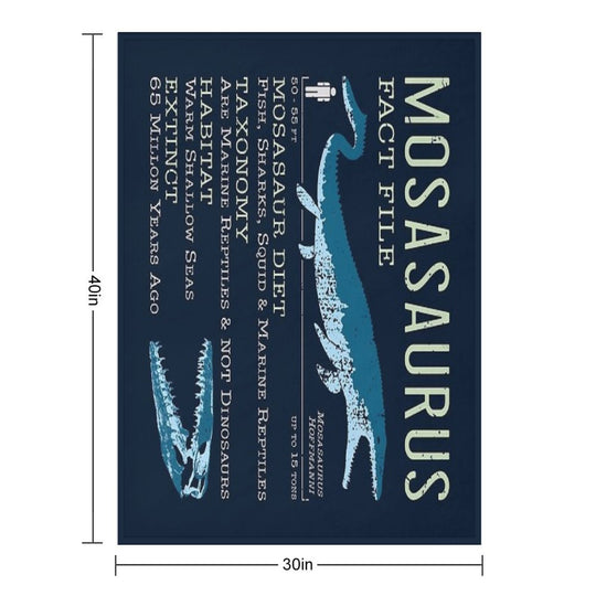 Mosasaurus Facts Comfort Throw Blanket