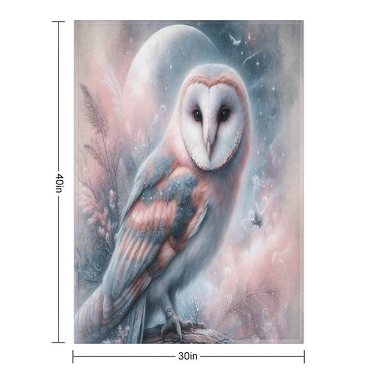 Wispy Dream Owl Travel-friendly Throw Blanket