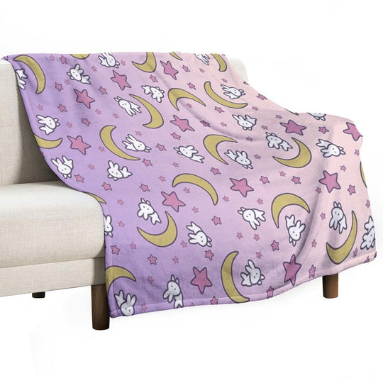 Sailor Moon - Usagi's Print Moon Bunny Blanket Wrinkle-free Throw Blanket