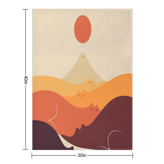 Cat Landscape 87 Eco-conscious Throw Blanket