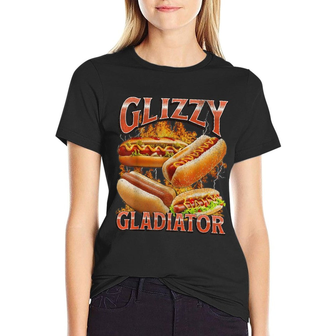 Glizzy Gobbler Funny Wiener Hot Dog Meme Bootleg Graphic Men Women Comfortable T-Shirt