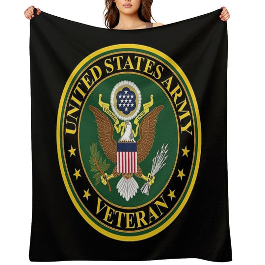 Army - US Army Veteran Machine-washable Throw Blanket