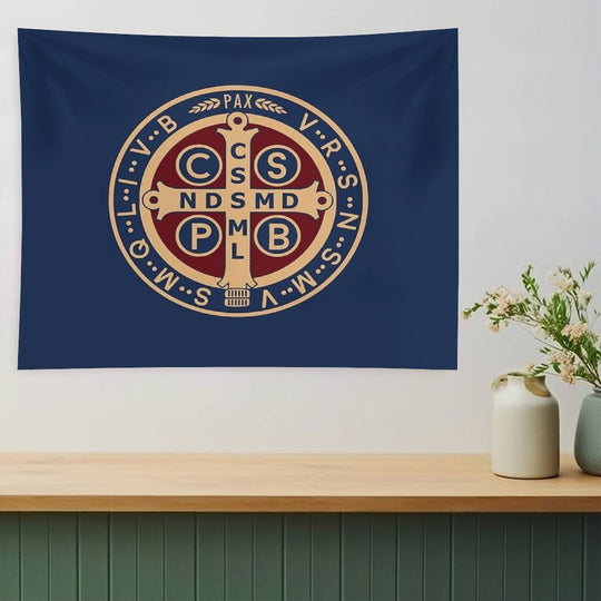 Saint Benedict Medal Tapestry