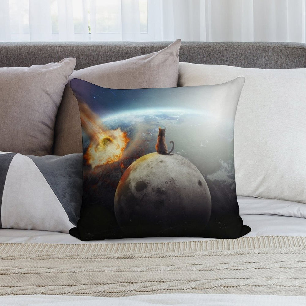 Cat Victory Soft Durable Construction Throw Pillow