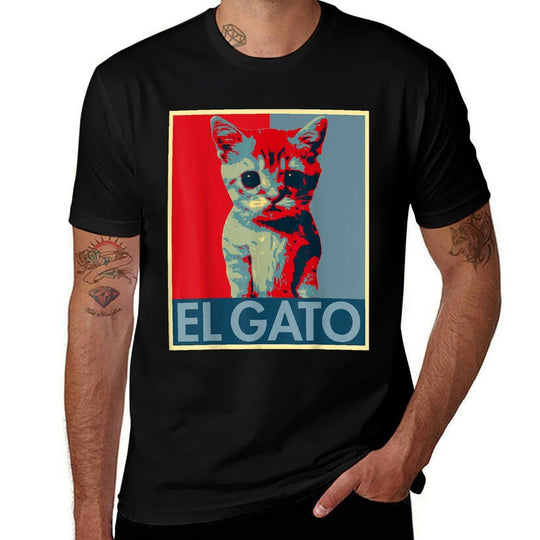 El Gato Meme Sad Crying Cat Munchkin Kitty Meme Trendy Men Women Kids  Eco-friendly Material T-Shirt