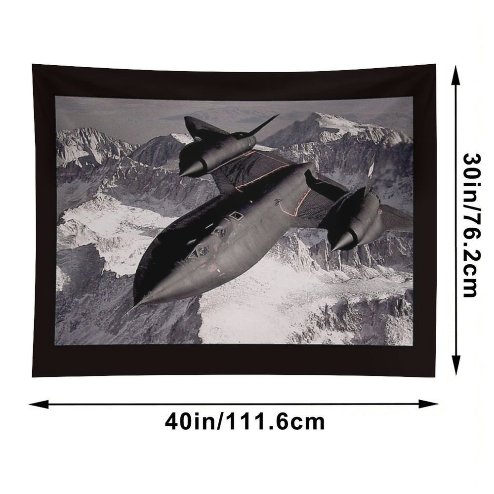 BLACKBIRD SUPERSONIC  United States Military Jet Print Tapestry