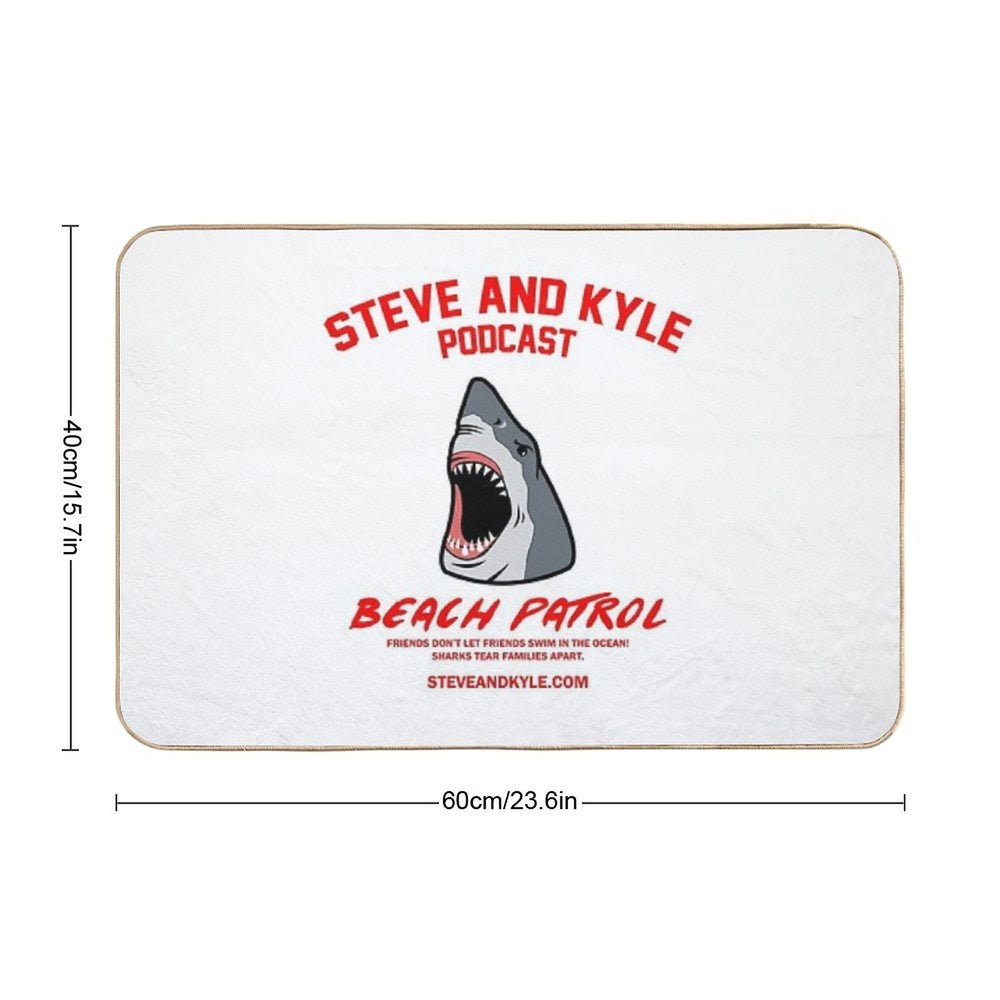 Steve And Kyle Shark Awareness  Slip-Resistant Bath Mat
