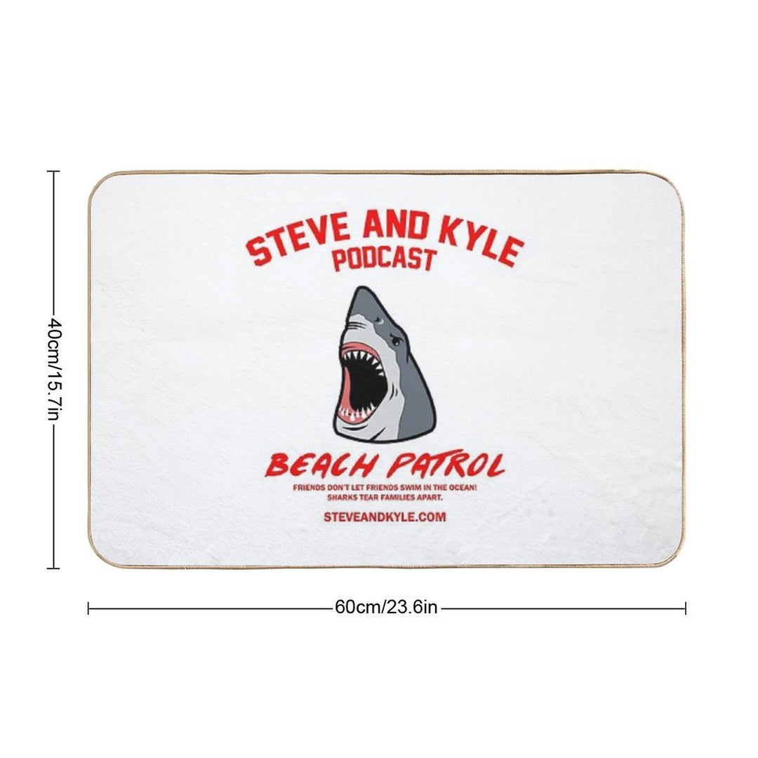 Steve And Kyle Shark Awareness  Slip-Resistant Bath Mat