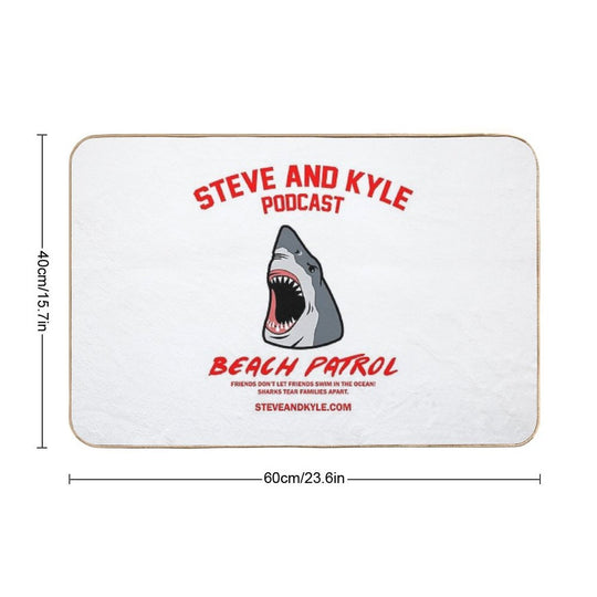 Steve And Kyle Shark Awareness  Slip-Resistant Bath Mat