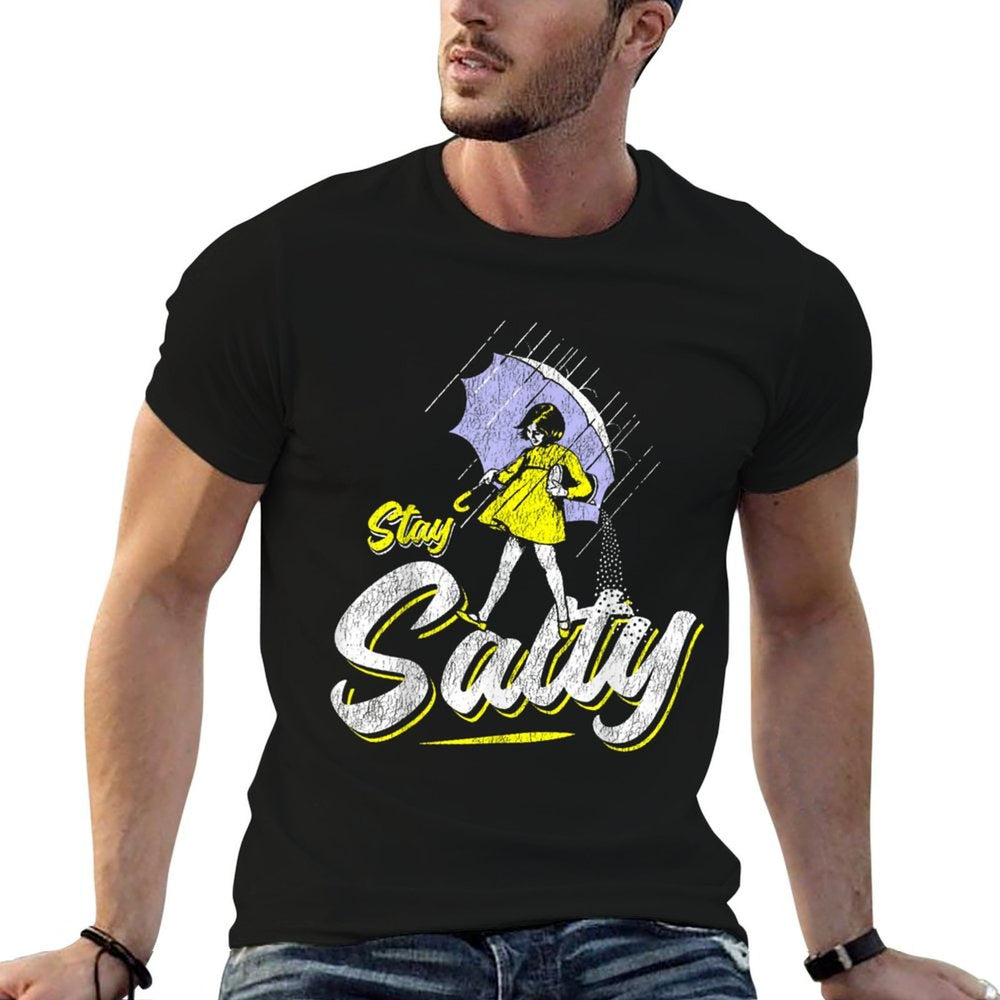 Vintage Salty Meme All These Flavors Girl Holding Umbrella  Durable T-Shirt