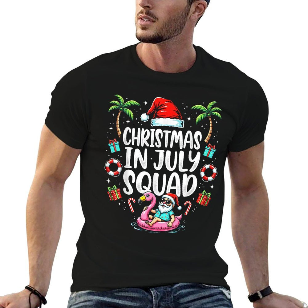 Christmas In July 2025 Squad Summer Beach Vacation Xmas Cool  Classic T-Shirt