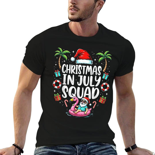 Christmas In July 2025 Squad Summer Beach Vacation Xmas Cool  Classic T-Shirt