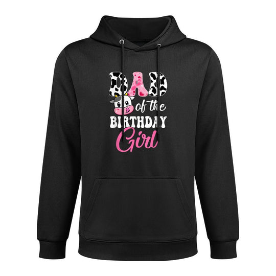 Dad Of The Birthday Girl Farm Cow 1St Birthday Girl Cotton-Polyester Blend Hoodie