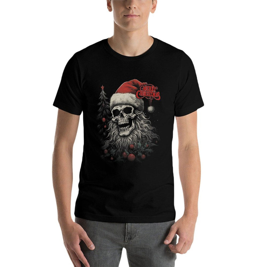 Skeleton Skull Funny Merry Christmas Santa Matching Family  Slim-fit Cut T-Shirt