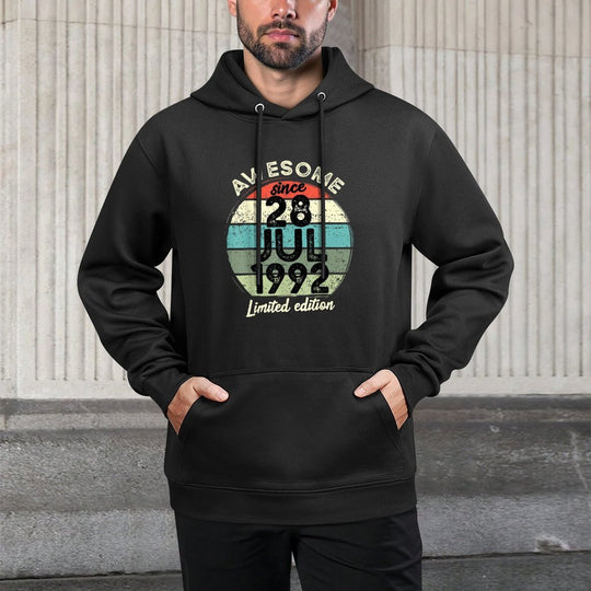 30 Year Old Birthday 28 July 1992 30th Birthday Breathable Fabric Hoodie