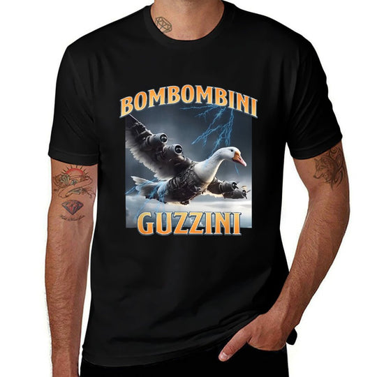 Bombombini Guzzini Funny Goose Meme, Trend Animal Meme  Heathered Texture T-Shirt