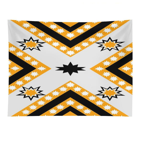 Seamless Geometric Pattern with Star Motifs Tapestry