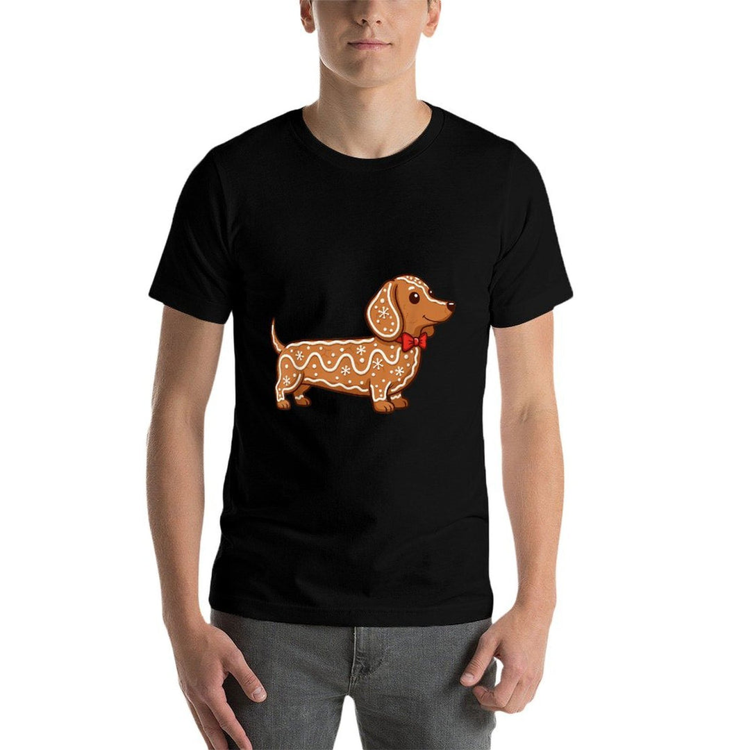 Dachshund Christmas Gingerbread Cookie Weiner Dog Lover  Eco-friendly Material T-Shirt