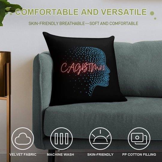 CAGBTM03 Soft Hidden Zipper Throw Pillow