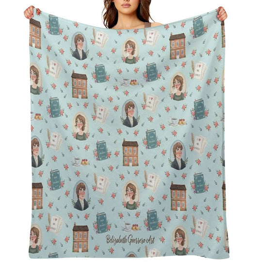 Pride And Prejudice - Jane Austen Inspiration Sustainable Throw Blanket