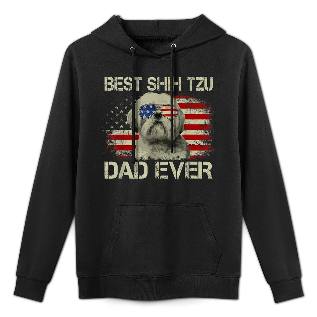 Best Shih Tzu Dad Ever Tshirt Dog Lover American Gift All-Day Comfort Hoodie