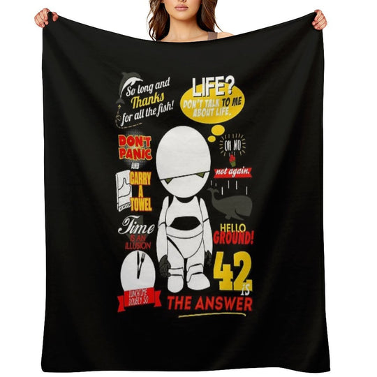 Hitchhikers Guide To The Galaxy 1 Travel-friendly Throw Blanket