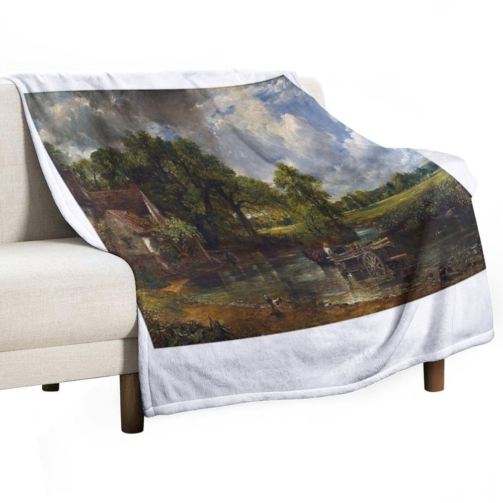 John Constable - The Hay Wain Sustainable Throw Blanket