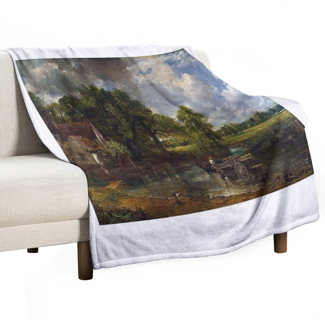 John Constable - The Hay Wain Sustainable Throw Blanket