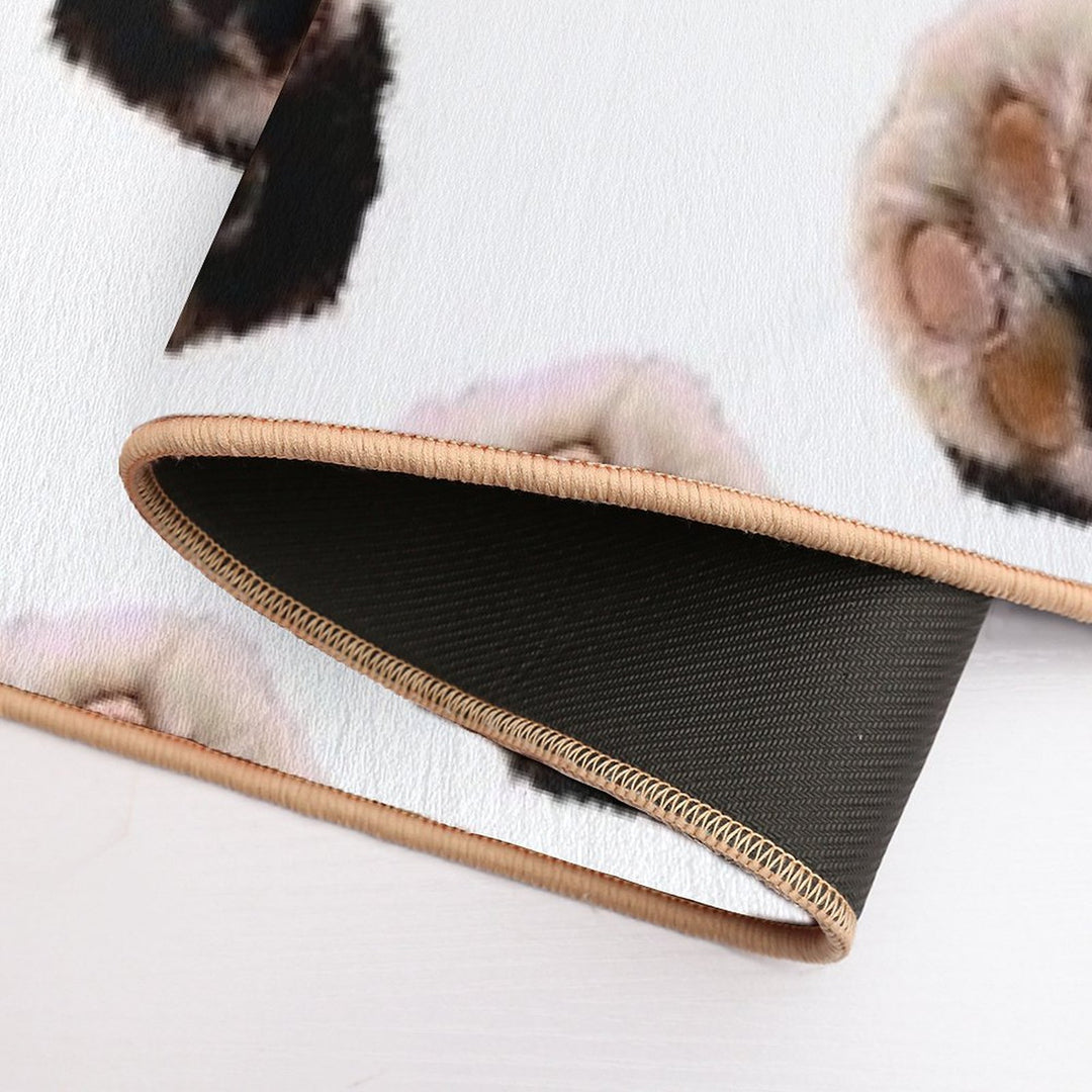 Calico Kitty Paw Pattern  Long-Lasting Bath Mat