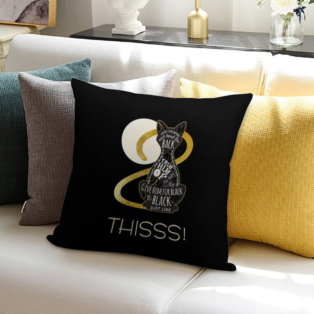 Hocus Pocus Cat Spell - Just. Like. This! Soft Anti-Pilling Throw Pillow