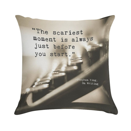 The Scariest Moment Soft Reinforced Edging Throw Pillow