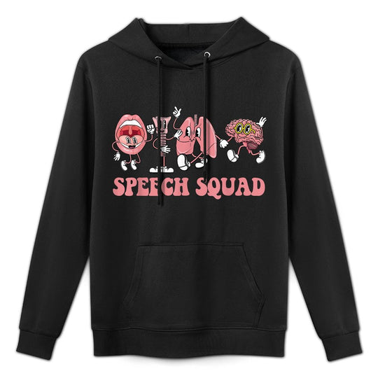 Speech Language Pathologist SLP Speech Squad Therapy Relaxed Fit Hoodie