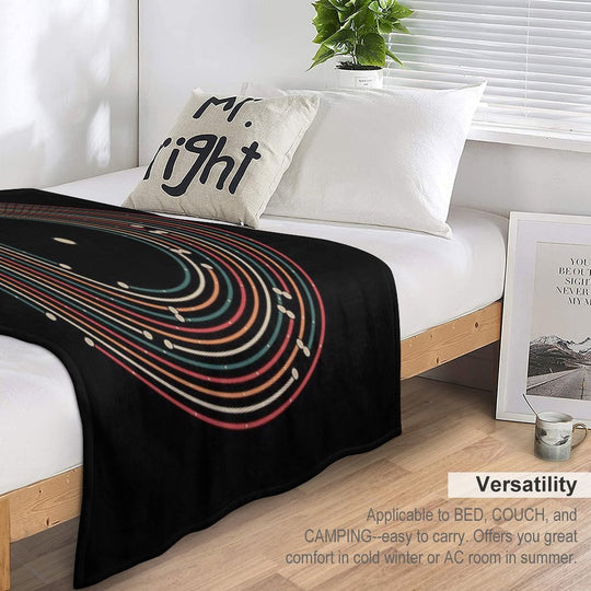 Vinyl Music Metro Record Map Labyrinth Comfort Throw Blanket