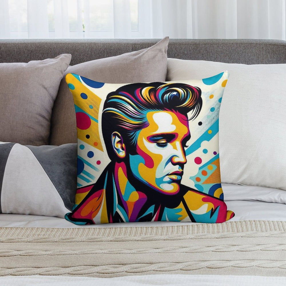 Elvis Presley Pop Art Soft Anti-Pilling Throw Pillow