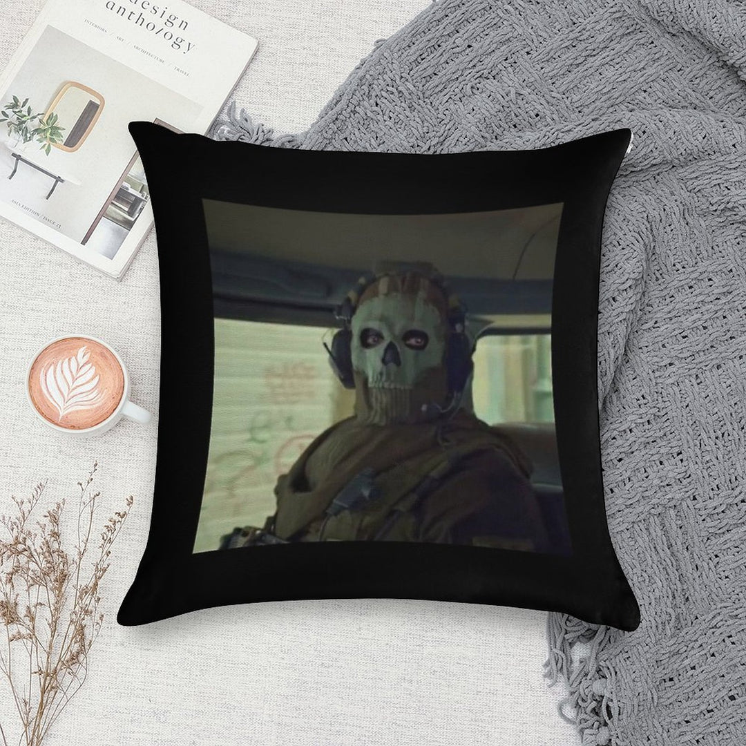 Ghost Simon Riley Soft Washable Throw Pillow
