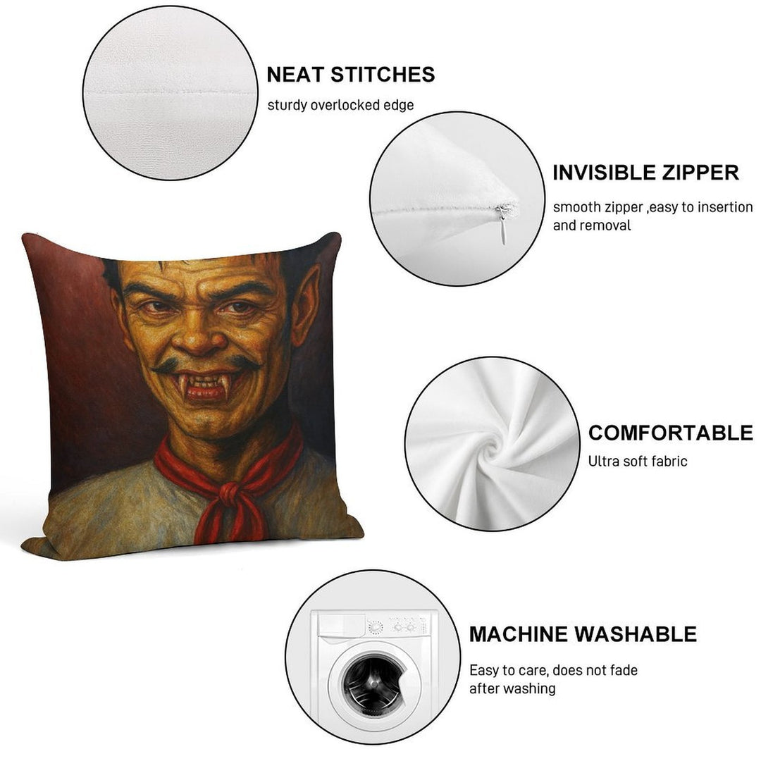 Cantinflas Vampiro Soft Washable Throw Pillow