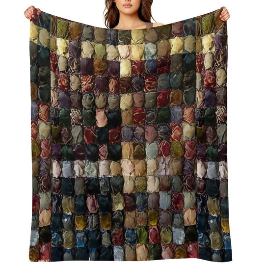 Great Grandmother's Velvet Quilt Multi-functional Throw Blanket