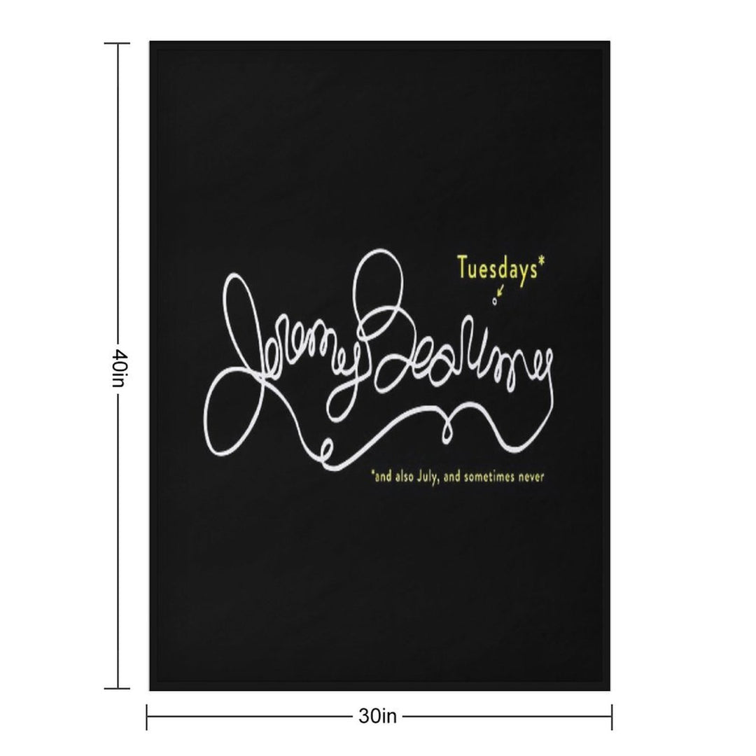 Jeremy Bearimy in White (with Notation) Versatility Throw Blanket