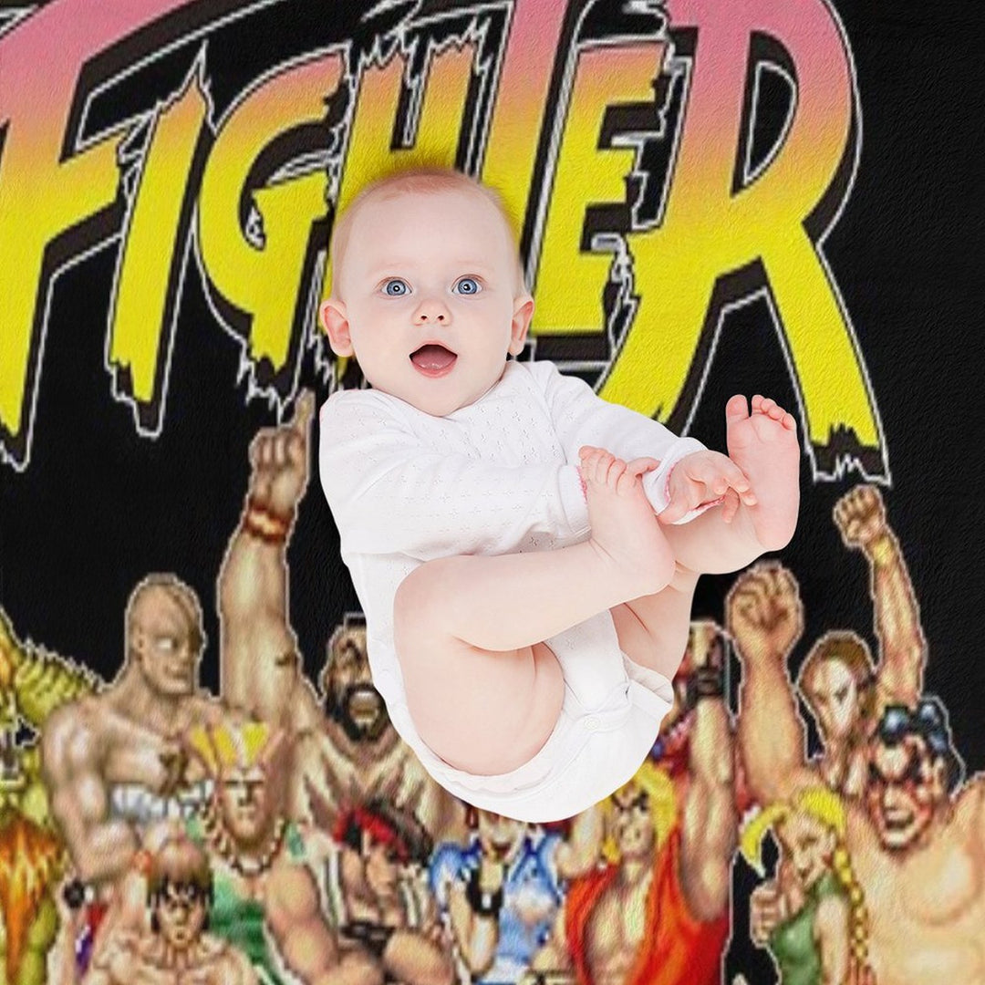 Street Fighter Retro Game Lightweight Throw Blanket