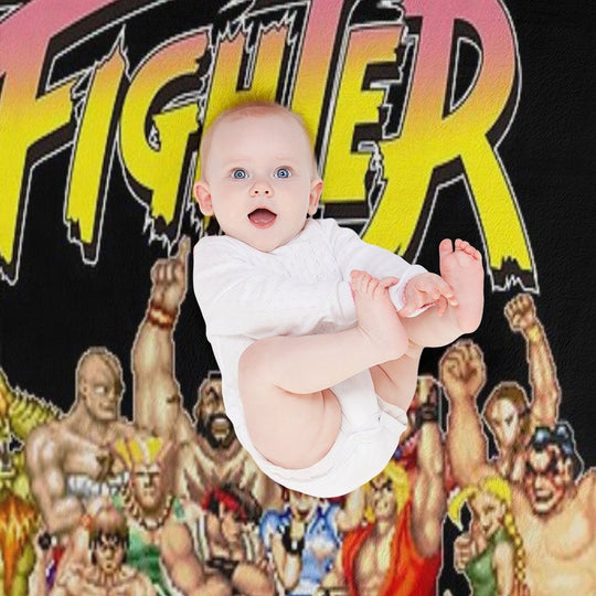 Street Fighter Retro Game Lightweight Throw Blanket