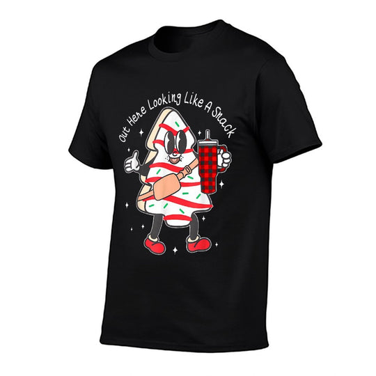 Out Here Looking Like A Snack Cute Xmas Tree Cake Christmas  Durable T-Shirt