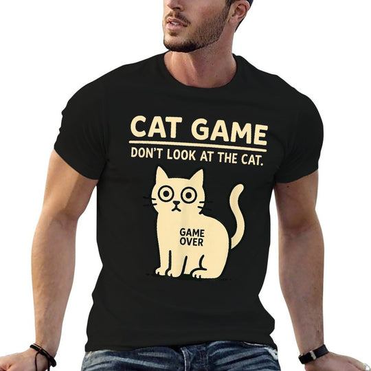 Cat Game Challenge – Dont Look at The Cat Game Over for Men Women Kids  Easy-care T-Shirt