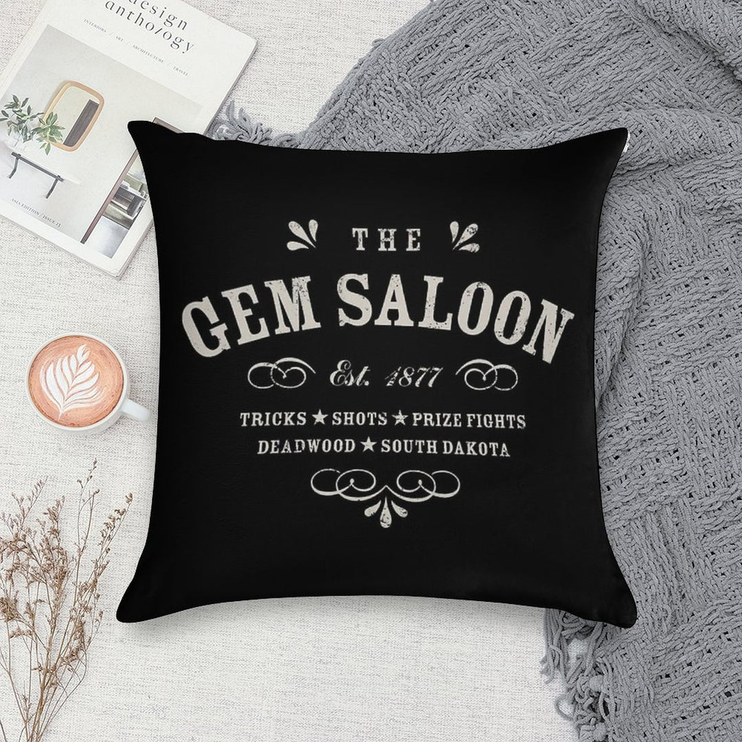 The Gem Saloon, Deadwood Soft Easy Maintenance Throw Pillow