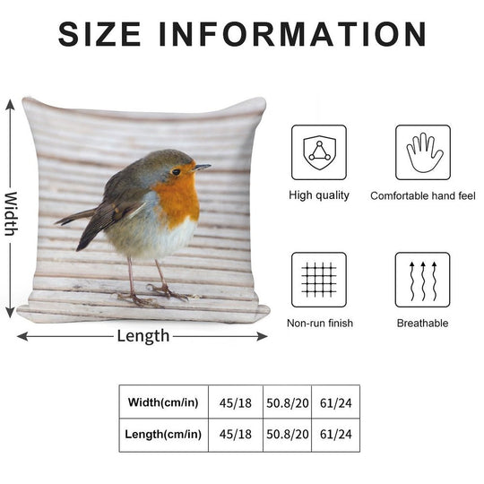 Robin Soft Fade-Resistant Throw Pillow